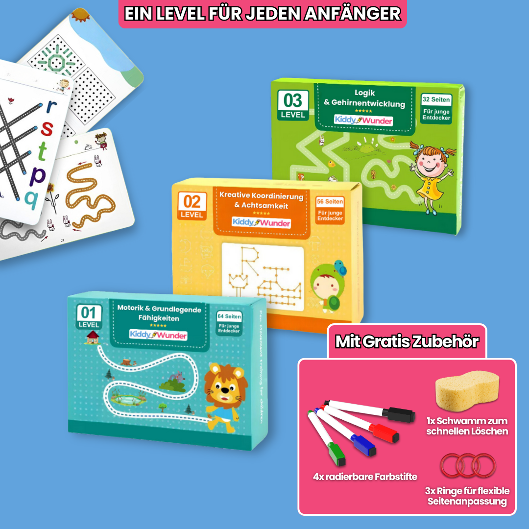 LernBücher – 3-Level-Lernset für Kinder - KiddyWunder™